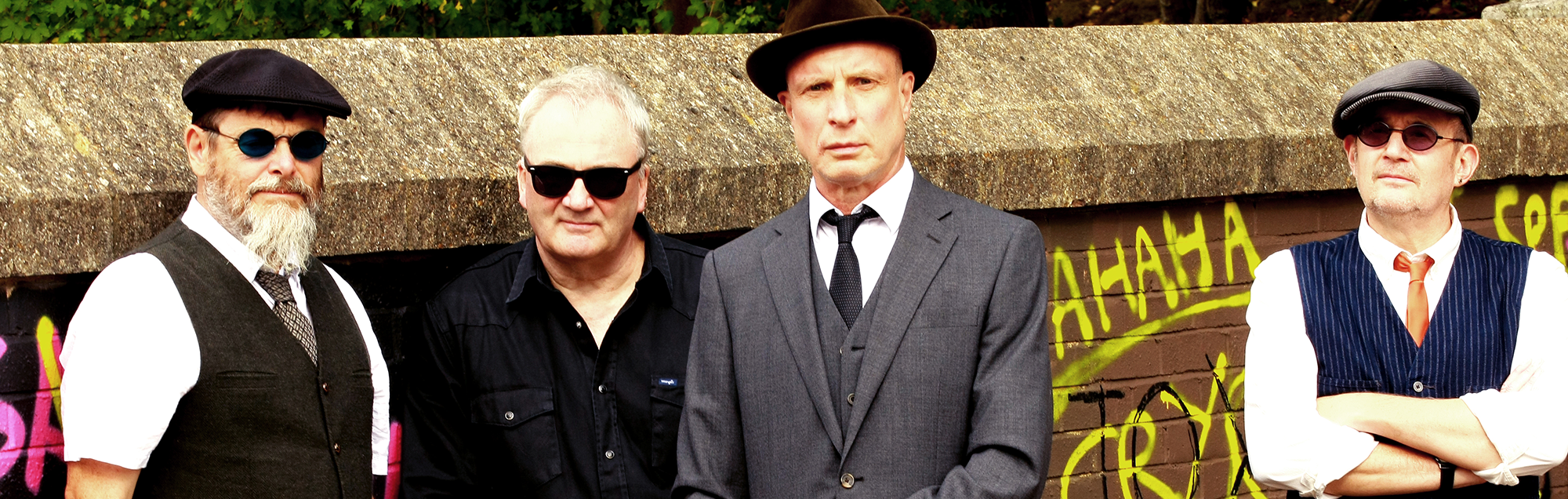 the daddies on a bridge looking handsomely moody 